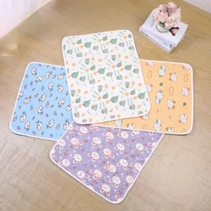 Pet cooling latex mat with cute cartoon pattern for cats and dogs on floor