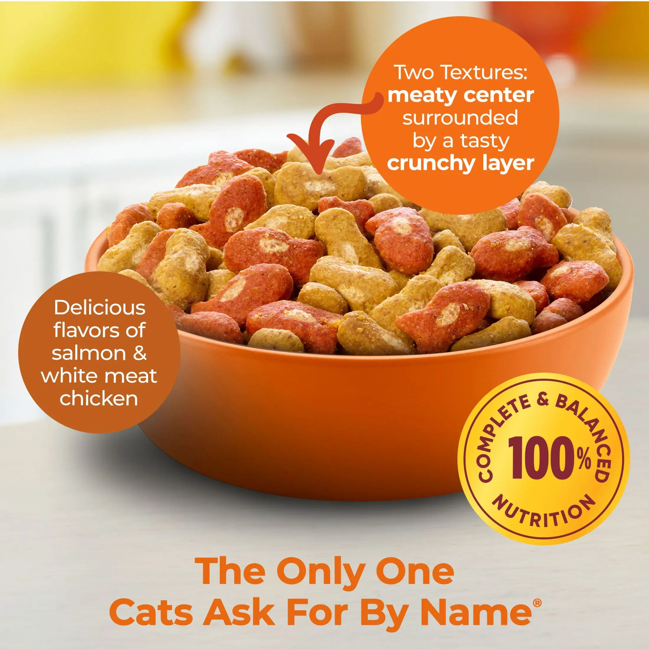 Tender Centers Salmon and White Meat Chicken dry cat food 14.2 lb bag – view 3