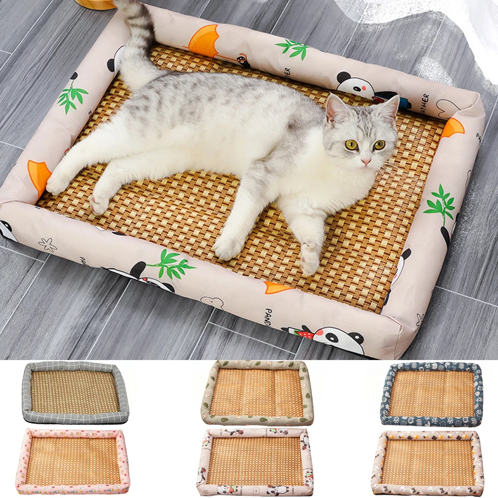 {title} — medium cooling rattan mat for cats and small dogs – view 2